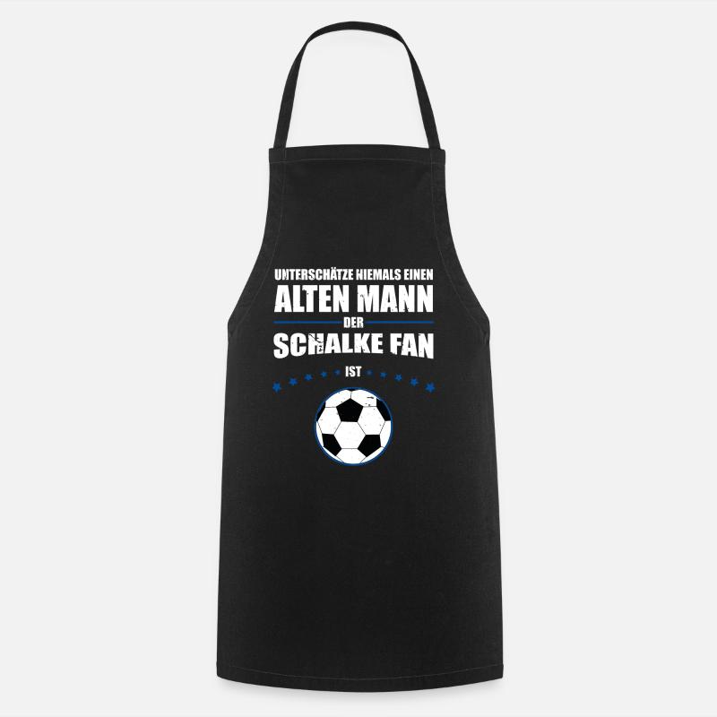 Alter Mann - Schalke Fan | Retro Spruch - Kochschürze - Schwarz