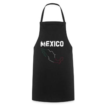 Mexique Mexique Cadeau mexicain Flag Football - Tablier de cuisine - noir - Devant - AI Model Male 185 dark (185cm)