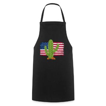 Mexiko Mexico Mexikaner Geschenk Flagge Fußball - Kochschürze - Schwarz - Vorne - AI Model Male 185 dark (185cm)