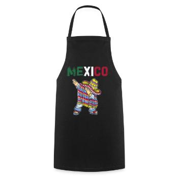 Mexique Mexique Cadeau mexicain Flag Football - Tablier de cuisine - noir - Devant - AI Model Male 185 dark (185cm)