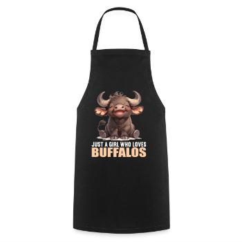 Buffalos Buffalo Büffel - Cooking Apron - black - Front - AI Model Male 185 dark (185cm)