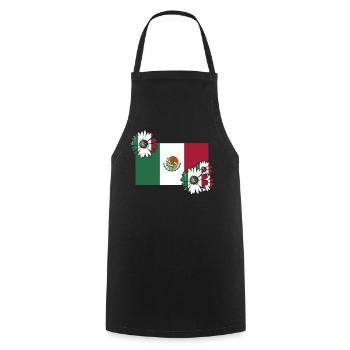 Mexique Mexique Cadeau mexicain Flag Football - Tablier de cuisine - noir - Devant - AI Model Male 185 dark (185cm)