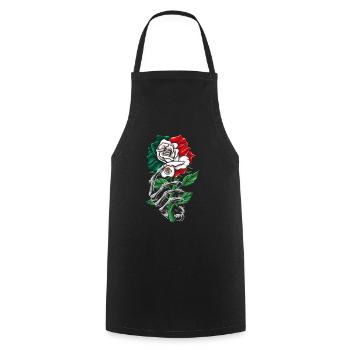 Mexiko Mexico Mexikaner Geschenk Flagge Fußball - Kochschürze - Schwarz - Vorne - AI Model Male 185 dark (185cm)