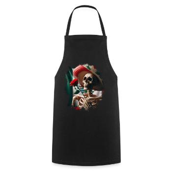 Mexico Mexico Mexican Gift Flag Football - Cooking Apron - black - Front - AI Model Male 185 dark (185cm)