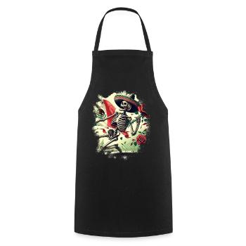 Mexique Mexique Cadeau mexicain Flag Football - Tablier de cuisine - noir - Devant - AI Model Male 185 dark (185cm)