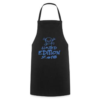 Limited Edition 2018 Geburtstag 2018 Geboren - Kochschürze - Schwarz - Vorne - AI Model Male 185 dark (185cm)