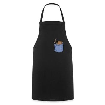 LARP Chest Pocket LARPing Weapons Armor Character - Cooking Apron - black - Front - AI Model Male 185 dark (185cm)