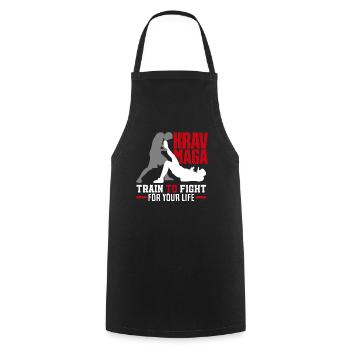 Krav Maga Formation Arts Martiaux - Tablier de cuisine - noir - Devant - AI Model Male 185 dark (185cm)