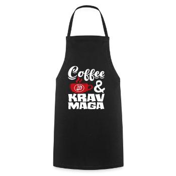 Krav Maga Kaffee - Kochschürze - Schwarz - Vorne - AI Model Male 185 dark (185cm)