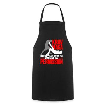 Krav Maga Autodéfense - Tablier de cuisine - noir - Devant - AI Model Male 185 dark (185cm)