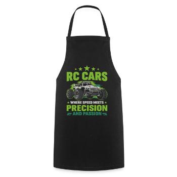 RC cars: Where speed meets precision and passion. - Cooking Apron - black - Front - AI Model Male 185 dark (185cm)