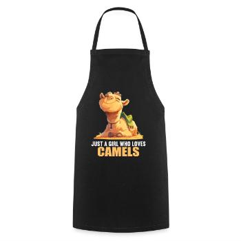 Camel Kamele Kamel - Kochschürze - Schwarz - Vorne - AI Model Male 185 dark (185cm)