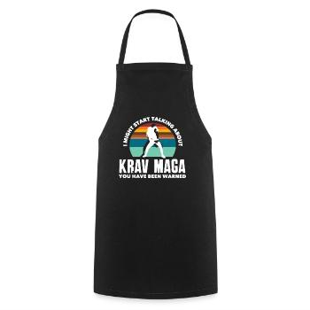 Krav Maga Hobby Passion Sportive - Tablier de cuisine - noir - Devant - AI Model Male 185 dark (185cm)