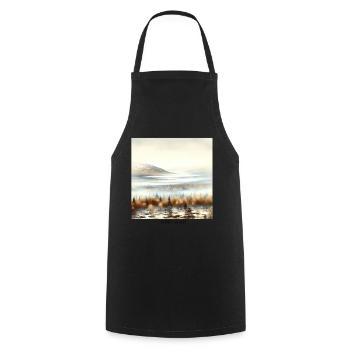 Foggy Lapland Scandinavia Finland Autumn - Cooking Apron - black - Front - AI Model Male 185 dark (185cm)