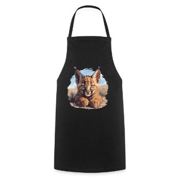 Caracal Karakale Karakal - Cooking Apron - black - Front - AI Model Male 185 dark (185cm)