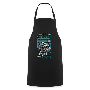 Scuba Diving If You Can't Dive With The Swimming - Kochschürze - Schwarz - Vorne - AI Model Male 185 dark (185cm)