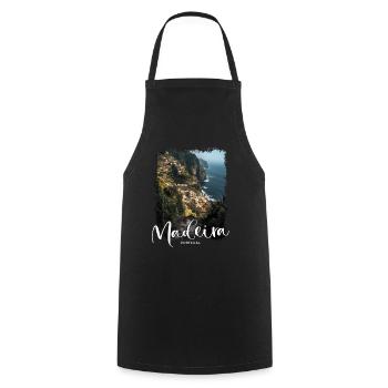 Madeira Island Portugal Vacation Souvenir Tours - Cooking Apron - black - Front - AI Model Male 185 dark (185cm)