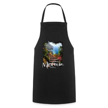 Madeira Island Portugal Vacation Souvenir Tours - Cooking Apron - black - Front - AI Model Male 185 dark (185cm)