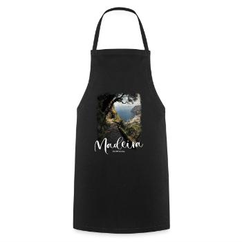 Madeira Island Portugal Vacation Souvenir Tours - Cooking Apron - black - Front - AI Model Male 185 dark (185cm)
