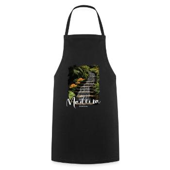 Madeira Island Portugal Vacation Souvenir Tours - Cooking Apron - black - Front - AI Model Male 185 dark (185cm)