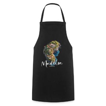 Madeira Island Portugal Vacation Souvenir Tours - Cooking Apron - black - Front - AI Model Male 185 dark (185cm)