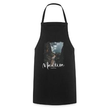 Madeira Island Portugal Vacation Souvenir Tours - Cooking Apron - black - Front - AI Model Male 185 dark (185cm)