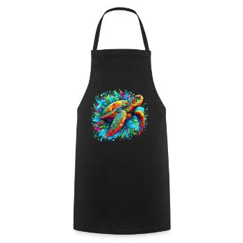 Turtle - Cooking Apron - black - Front - AI Model Male 185 dark (185cm)