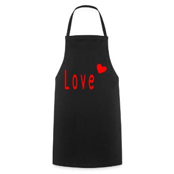 LIEBE. PAAR. GERADE VERHEIRATET. Junggesellinnenabschied. VALENTINSTAG. - Kochschürze - Schwarz - Vorne - AI Model Male 185 dark (185cm)