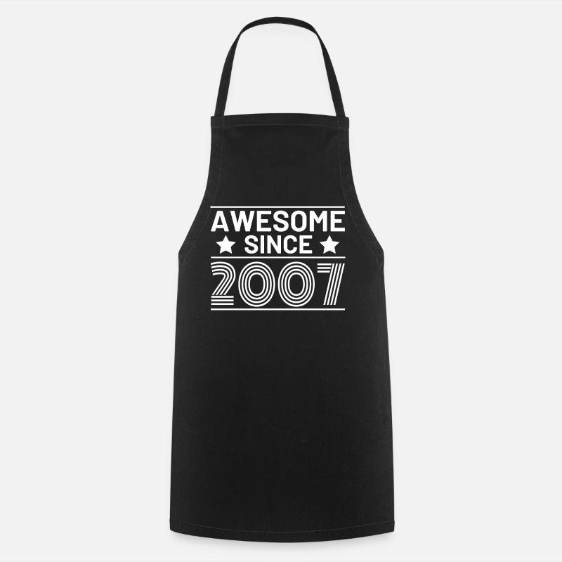 Birthday Retro Awesome since 2007 - Cooking Apron - black