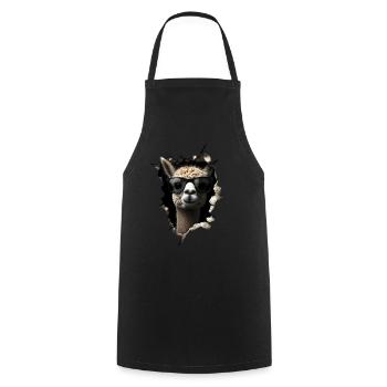Funny Alpaca Alpaca Lover Cute Zoo Animals - Cooking Apron - black - Front - AI Model Male 185 dark (185cm)