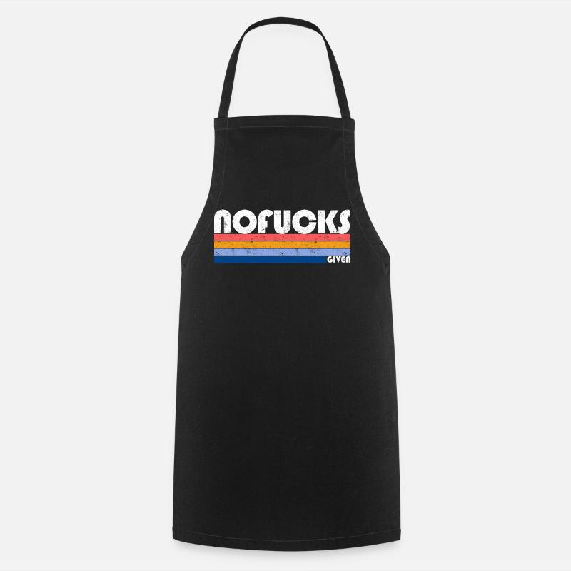 Conception de t-shirt rétro dégradé arc-en-ciel - Tablier de cuisine - noir