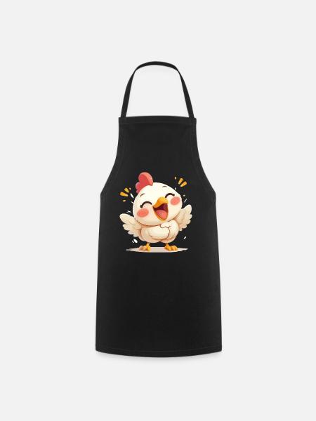 Rooster Hähne Hahn - Kochschürze - Schwarz