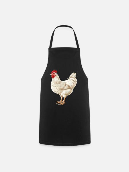 Rooster Hähne Hahn - Kochschürze - Schwarz