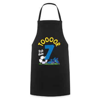 Goal Football I' Children's Birthday - Cooking Apron - black - Front - AI Model Male 185 dark (185cm)