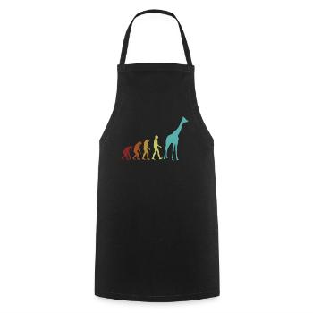 Giraffe Evolution Nubian African Giraffidae - Cooking Apron - black - Front - AI Model Male 185 dark (185cm)