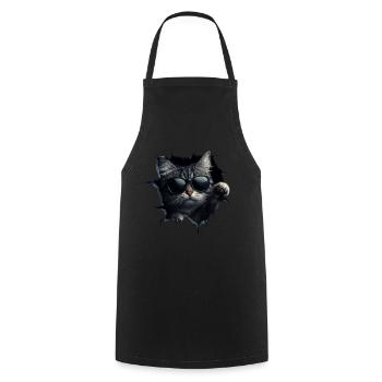 Funny Cats Cat Owner Cute Cat Pet - Cooking Apron - black - Front - AI Model Male 185 dark (185cm)