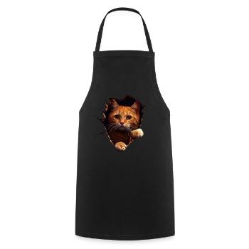 Funny Cats Cat Owner Cute Cat Pet - Cooking Apron - black - Front - AI Model Male 185 dark (185cm)