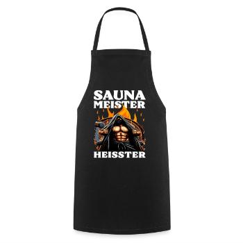 Sauna Master Heisser - Infusion Master - Cooking Apron - black - Front - AI Model Male 185 dark (185cm)
