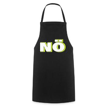 NO - Cooking Apron - black - Front - AI Model Male 185 dark (185cm)