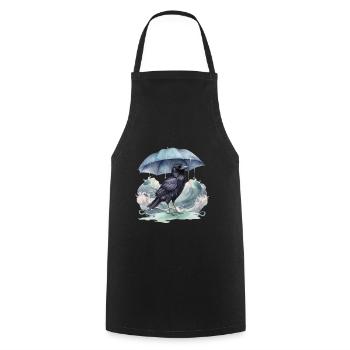 Bird Birds Umbrella Weather Coast Sea - Cooking Apron - black - Front - AI Model Male 185 dark (185cm)