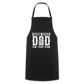 Scuba Diver Dad The Idol The Myth The Swimmer - Cooking Apron - black - Front - AI Model Male 185 dark (185cm)