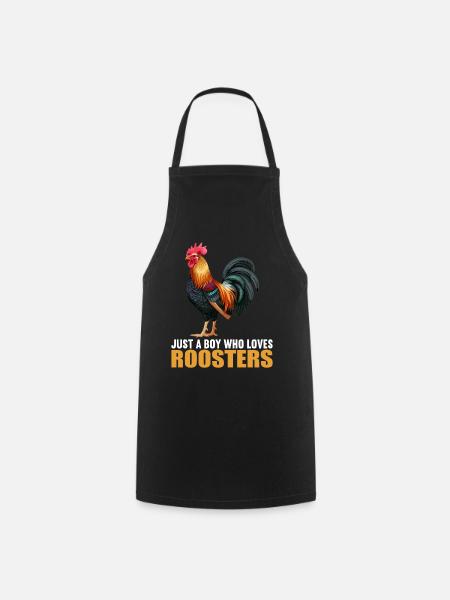 Rooster Roosters Rooster - Cooking Apron - black