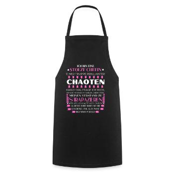 BIN EINE STOLZE CHEFIN BRILLIANTER CHAOTEN TEAM - Kochschürze - Schwarz - Vorne - AI Model Male 185 dark (185cm)