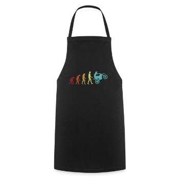 Motocross Evolution Supermoto Motorcycle Racing - Cooking Apron - black - Front - AI Model Male 185 dark (185cm)