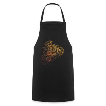 Supermoto Motorcycle Racing Riders Motocross - Cooking Apron - black - Front - AI Model Male 185 dark (185cm)