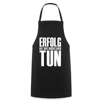 Success Saying for Founder Entrepreneur Startup - Cooking Apron - black - Front - AI Model Male 185 dark (185cm)