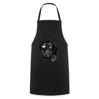 Drôle de chien propriétaire Chien mignon Bouledogue - Tablier de cuisine - noir - Devant - AI Model Male 185 dark (185cm)