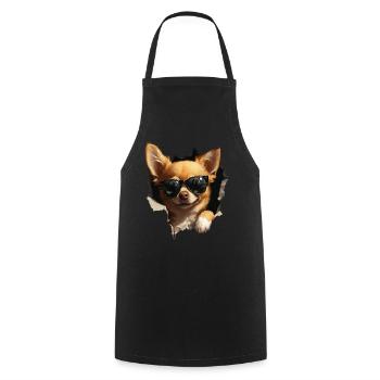 Drôle de chien propriétaire Chien mignon Chihuahua - Tablier de cuisine - noir - Devant - AI Model Male 185 dark (185cm)