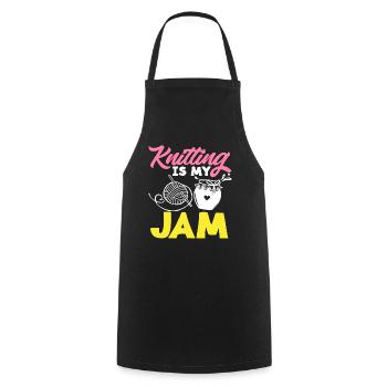 Le tricot est mon truc Wool And Jam - Tablier de cuisine - noir - Devant - AI Model Male 185 dark (185cm)