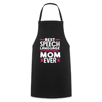 Beste Sprachtherapeutin Mama Aller Zeiten - Kochschürze - Schwarz - Vorne - AI Model Male 185 dark (185cm)